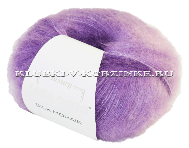 Пряжа Silk Mohair Lana Gatto - (8391 - Тёмная сирень)
