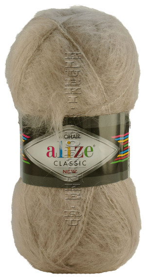  Пряжа Mohair Classic New Alize - (67 - Молочно-бежевый) 100 г / 200 м25% мохер, 24% шерсть, 51% акрил