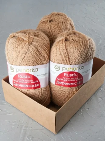 Пряжа Пехорка «Деревенская» - (337 - Лама)