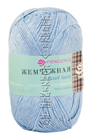 Пряжа Пехорка &quot;Жемчужная&quot; - (60 - Светло-голубой) 100 г / 425 м50% хлопок, 50% вискоза
