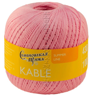 Пряжа Семеновская «Кабле» - (30020 - Розовый_x1) 100 г / 430 м100% хлопок