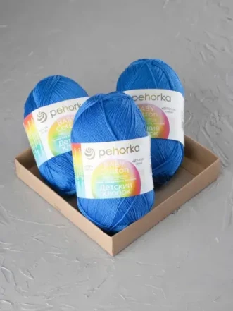 Пряжа Пехорка «Детский хлопок» - (26 - Василек)