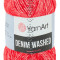 Пряжа YarnArt Denim Washed - (919 - Красный, белый)