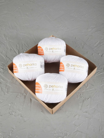 Пряжа Пехорка «Белое кружево» - (01 - Белый)