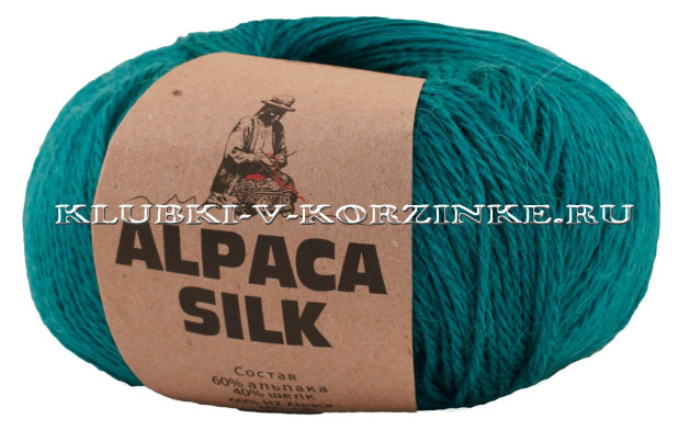 Пряжа Alpaca Silk (6782 - Изумрудный)