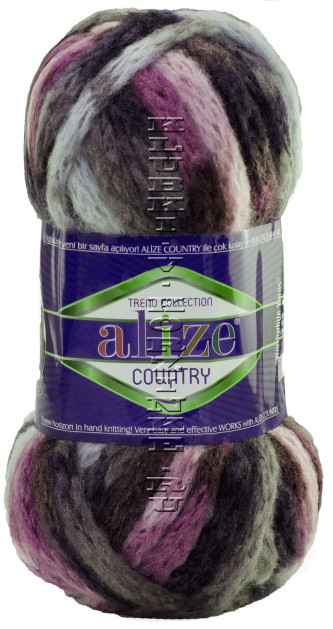 Пряжа Country New Alize - (5644 - Розовый, сиреневый, беж, синий)