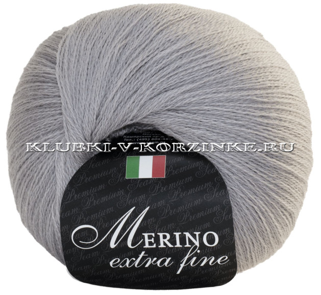 Пряжа Merino extra fine Seam - (32 - Серый)