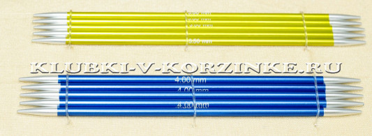 Набор  чулочных спиц Zing KnitPro 15 см (арт. 47401)