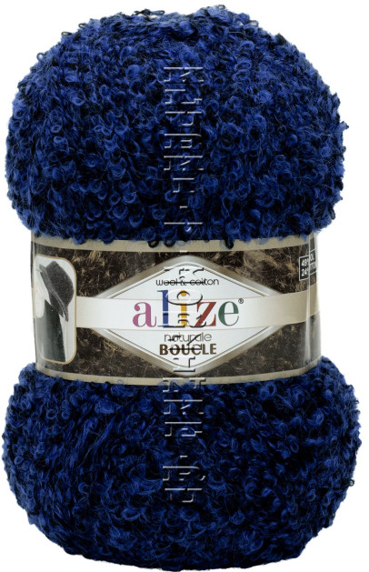 Пряжа Naturale Boucle Alize - (6025 - Сине - чёрный)