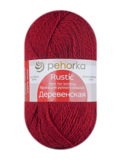 Пряжа Пехорка «Деревенская» - (06 - Красный)