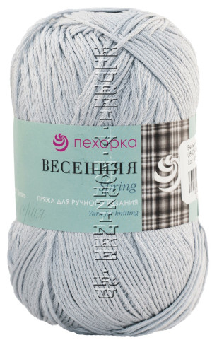 Пряжа Пехорка &quot;Весенняя&quot; - (08 - Светло-серый) 100 г / 250 м100% хлопок мерсеризованный
