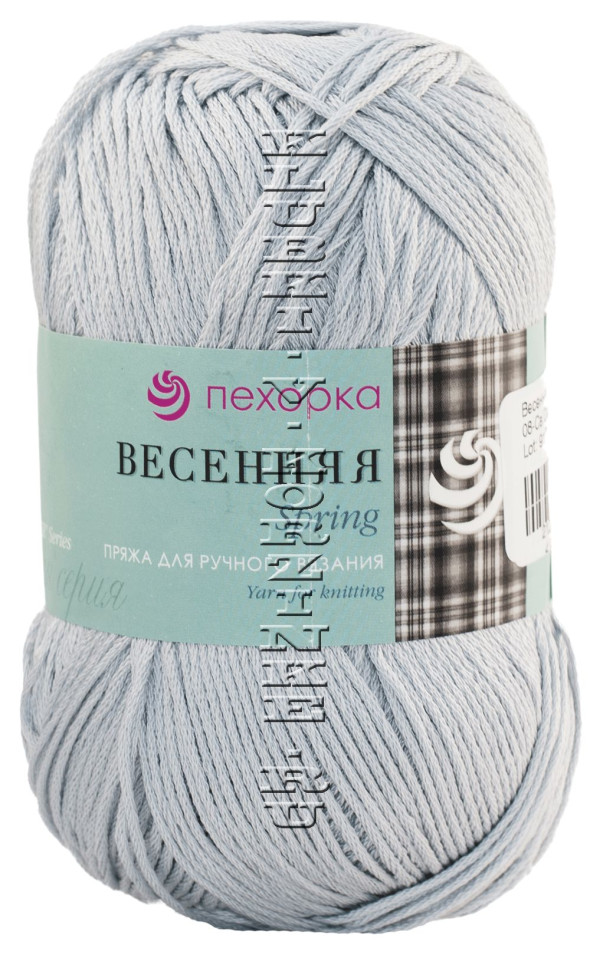Пряжа Пехорка "Весенняя" - (08 - Светло-серый)