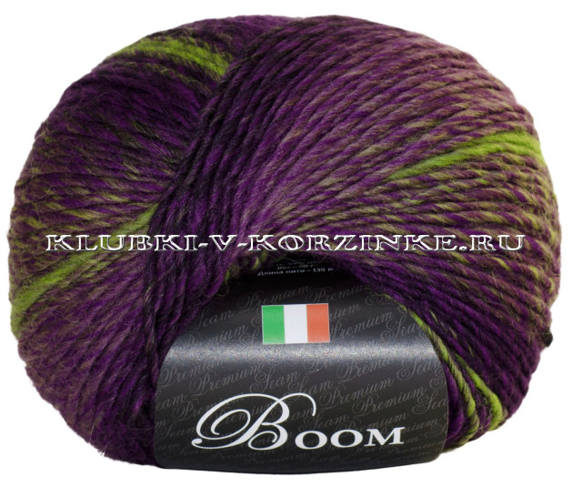 Пряжа Boom Seam - (35705 - Фиолетовый, фисташковый)