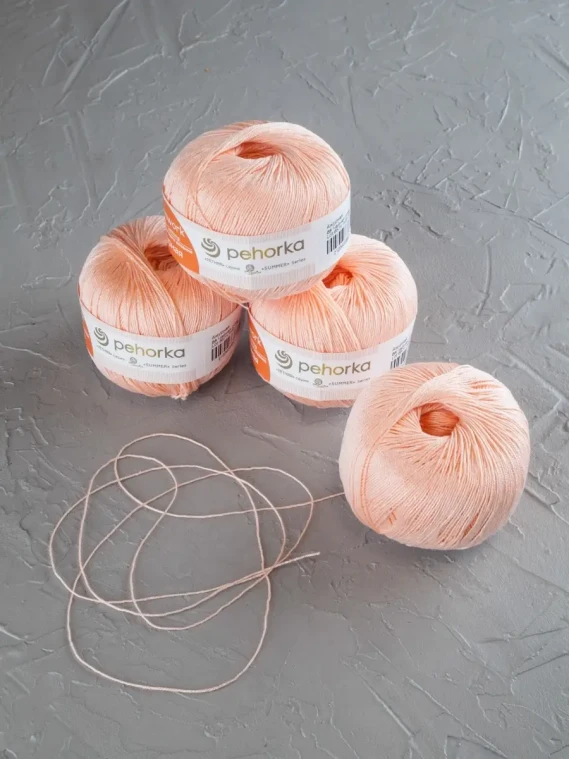 Пряжа Пехорка «Ажурная» - (68 - Чайная роза)