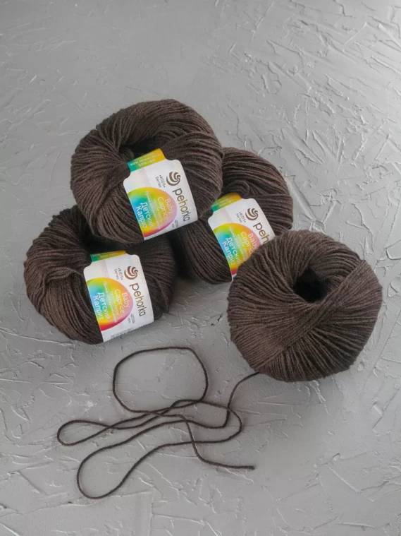 Пряжа Пехорка «Детский каприз» - (251 - Коричневый)