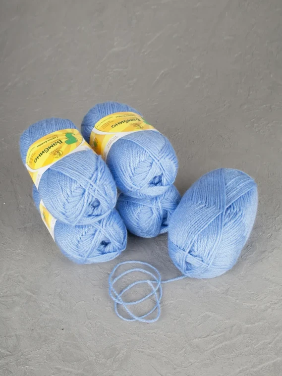 Пряжа Камтекс «Бамбино» - (015 - Голубой)