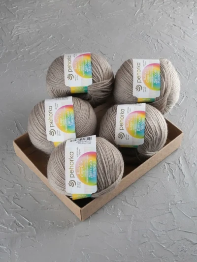 Пряжа Пехорка «Детский каприз» - (274 - Серобежевый)