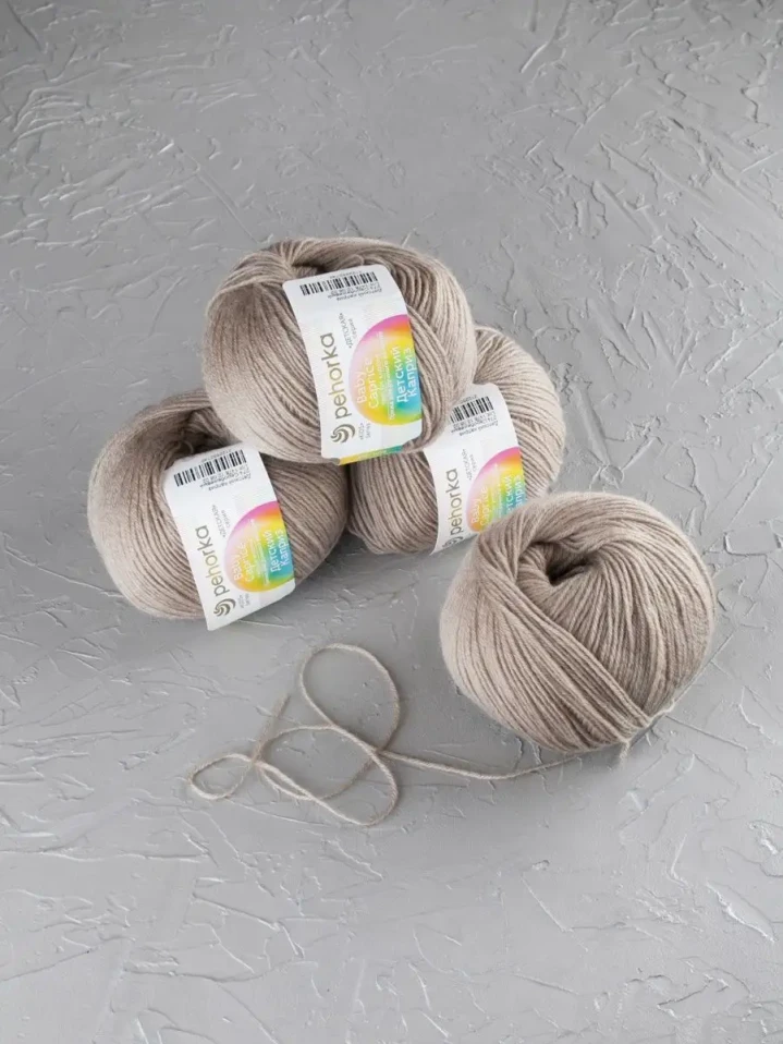 Пряжа Пехорка «Детский каприз» - (274 - Серобежевый)