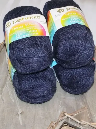 Пряжа Пехорка «Детская новинка» - (255 - Джинсовый)