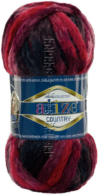 Пряжа Country New Alize - (5654 - Красный, синий, бордо)