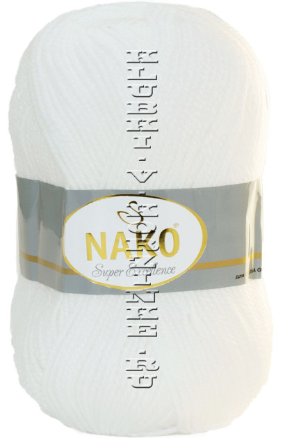 Пряжа Super Excellence Nako - (80 - Белый)