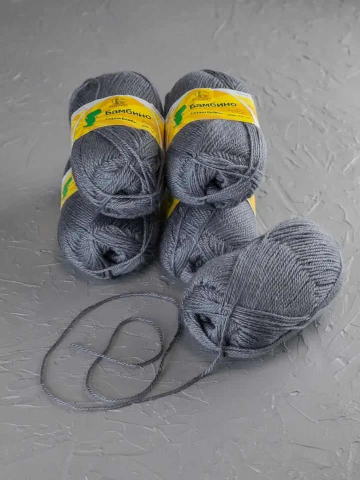 Пряжа Камтекс «Бамбино» - (169 - Серый)