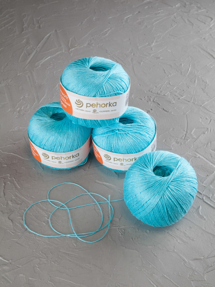 Пряжа Пехорка «Ажурная» - (63 - Льдинка)