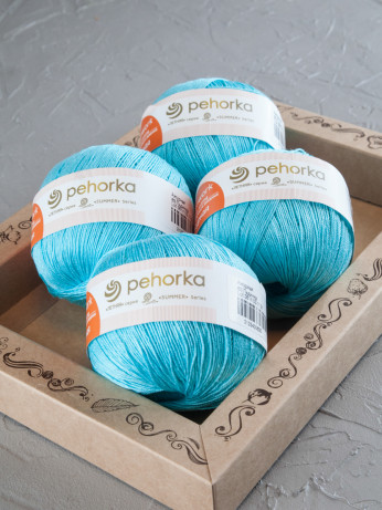 Пряжа Пехорка «Ажурная» - (63 - Льдинка)