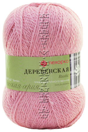 Пряжа Пехорка Деревенская - (125 - Камелия) 100 г / 250 м100% полугрубая шерсть