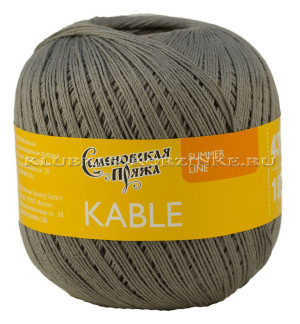 Пряжа Семеновская «Кабле» - (30006 - Серый_х1) 100 г / 430 м100% хлопок