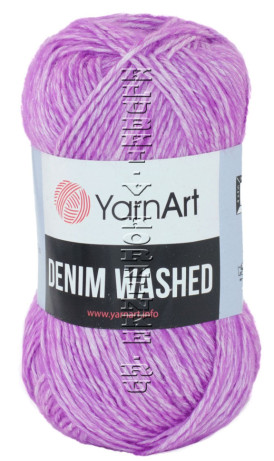 Пряжа YarnArt Denim Washed - (904 - Сиреневый, белый )