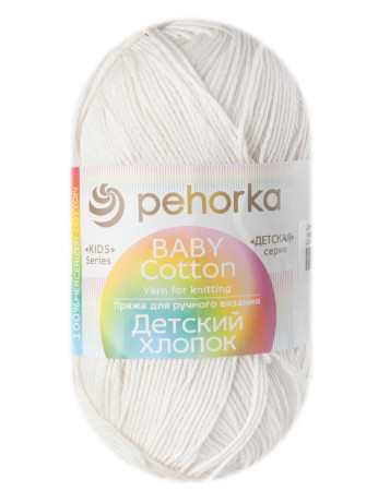 Пряжа Пехорка «Детский хлопок» - (166 - Суровый)