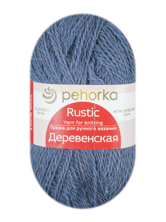 Пряжа Пехорка «Деревенская» - (39 - Сероголубой)