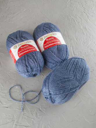 Пряжа Пехорка «Деревенская» - (39 - Сероголубой)