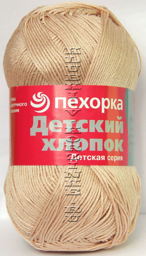 Пряжа Пехорка &quot;Детский хлопок&quot; - (03 - Св.бежевый) 100 г / 330 м100% хлопок мерсеризованный