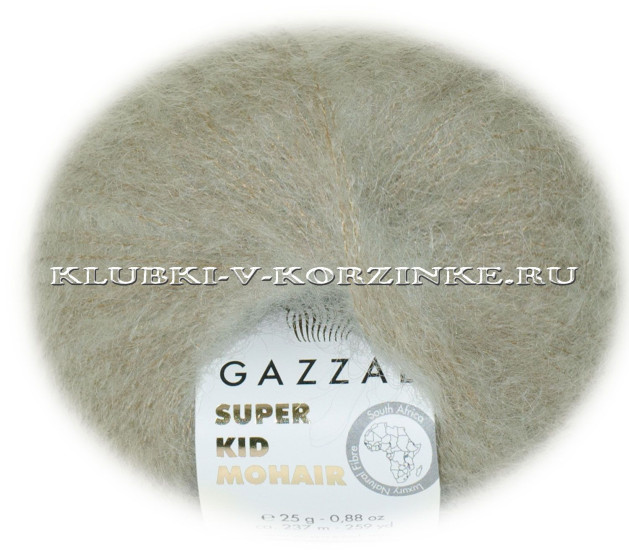 Пряжа Super Kid Mohair Gazzal - (64407 - Св.полынь)