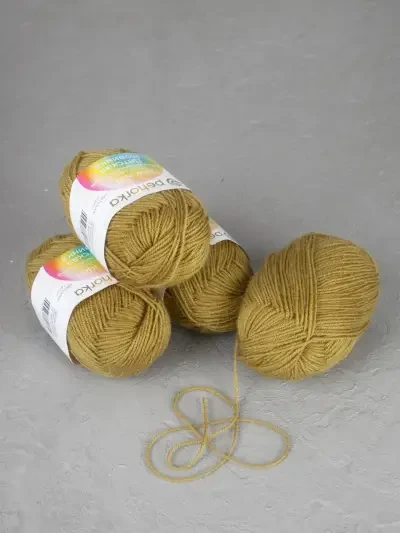 Пряжа Пехорка «Детская новинка» - (33 - Золотистая олива)