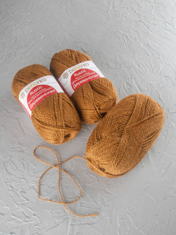 Пряжа Пехорка «Деревенская» - (44 - Золотистый)
