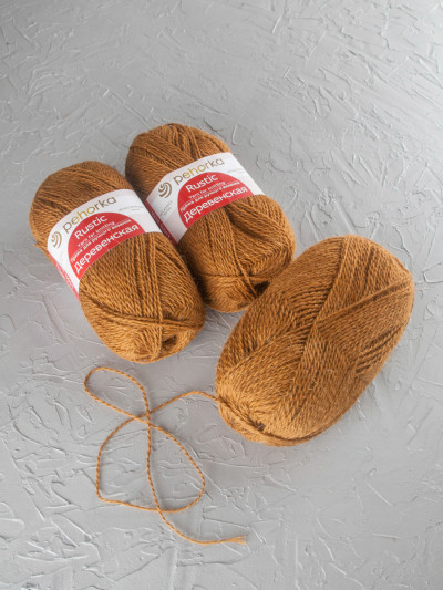 Пряжа Пехорка «Деревенская» - (44 - Золотистый)