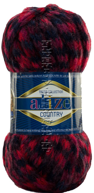 Пряжа Country New Alize - (5655 - Красный, синий)
