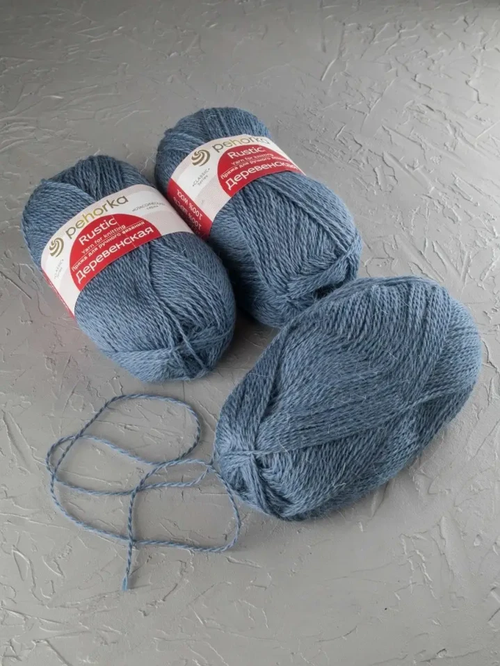 Пряжа Пехорка «Деревенская» - (174 - Стальной)