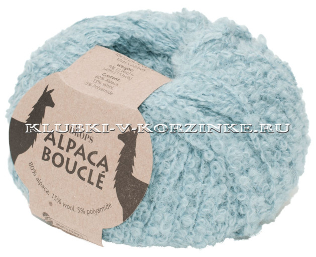 Пряжа Alpaca Boucle DROPS - (7402 - Талая вода)