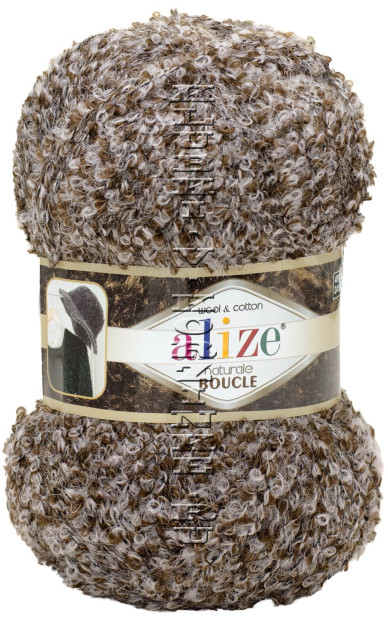 Пряжа Naturale Boucle Alize - (6022 - Бежево - коричневый)