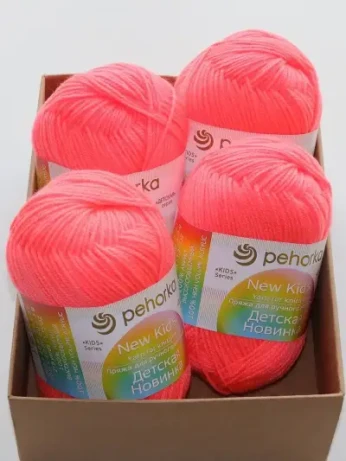 Пряжа Пехорка «Детская новинка» - (351 - Светло-коралловый)