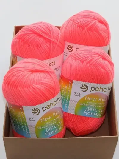 Пряжа Пехорка «Детская новинка» - (351 - Светло-коралловый)