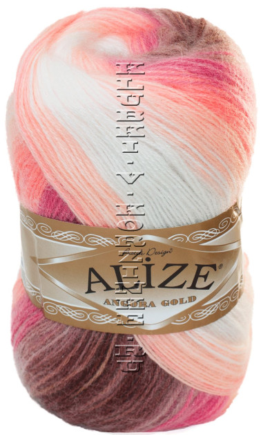 Пряжа ANGORA GOLD BATIK Alize - (2569 - Коралл, персик, беж)