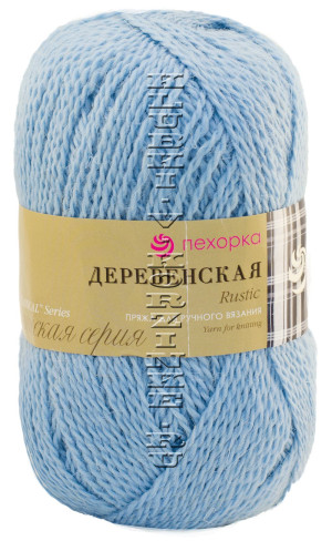 Пряжа Пехорка Деревенская - (177 - Голубое небо) 100 г / 250 м100% полугрубая шерсть