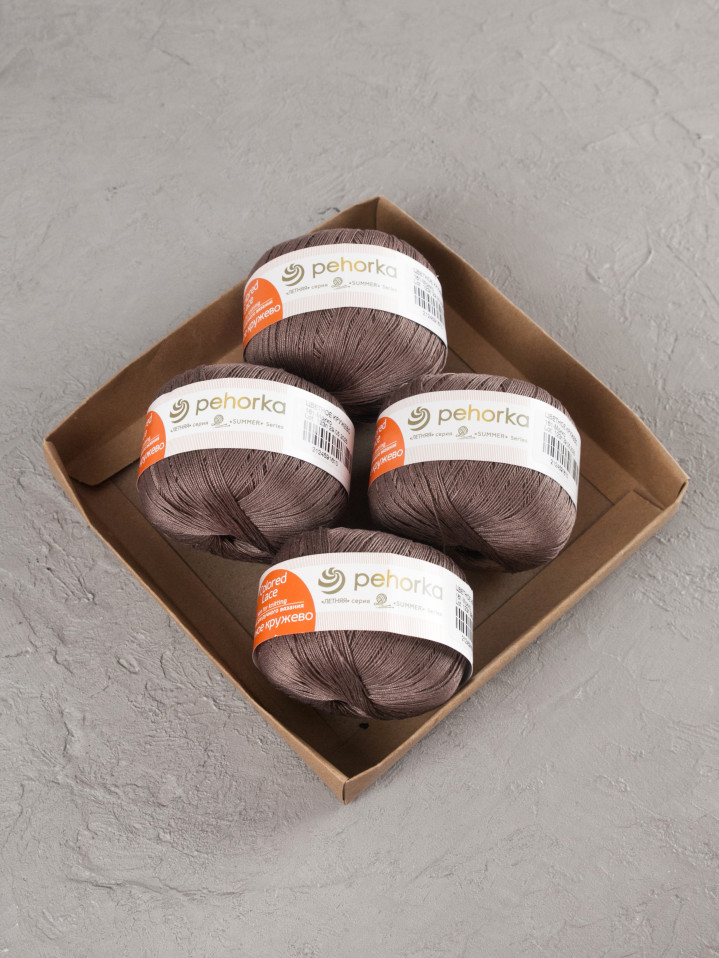 Пряжа Пехорка «Цветное кружево» - (161 - Мокко)