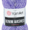 Пряжа YarnArt Denim Washed - (907 - Светлый чароит, белый)