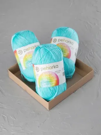 Пряжа Пехорка «Детский хлопок» - (63 - Льдинка)